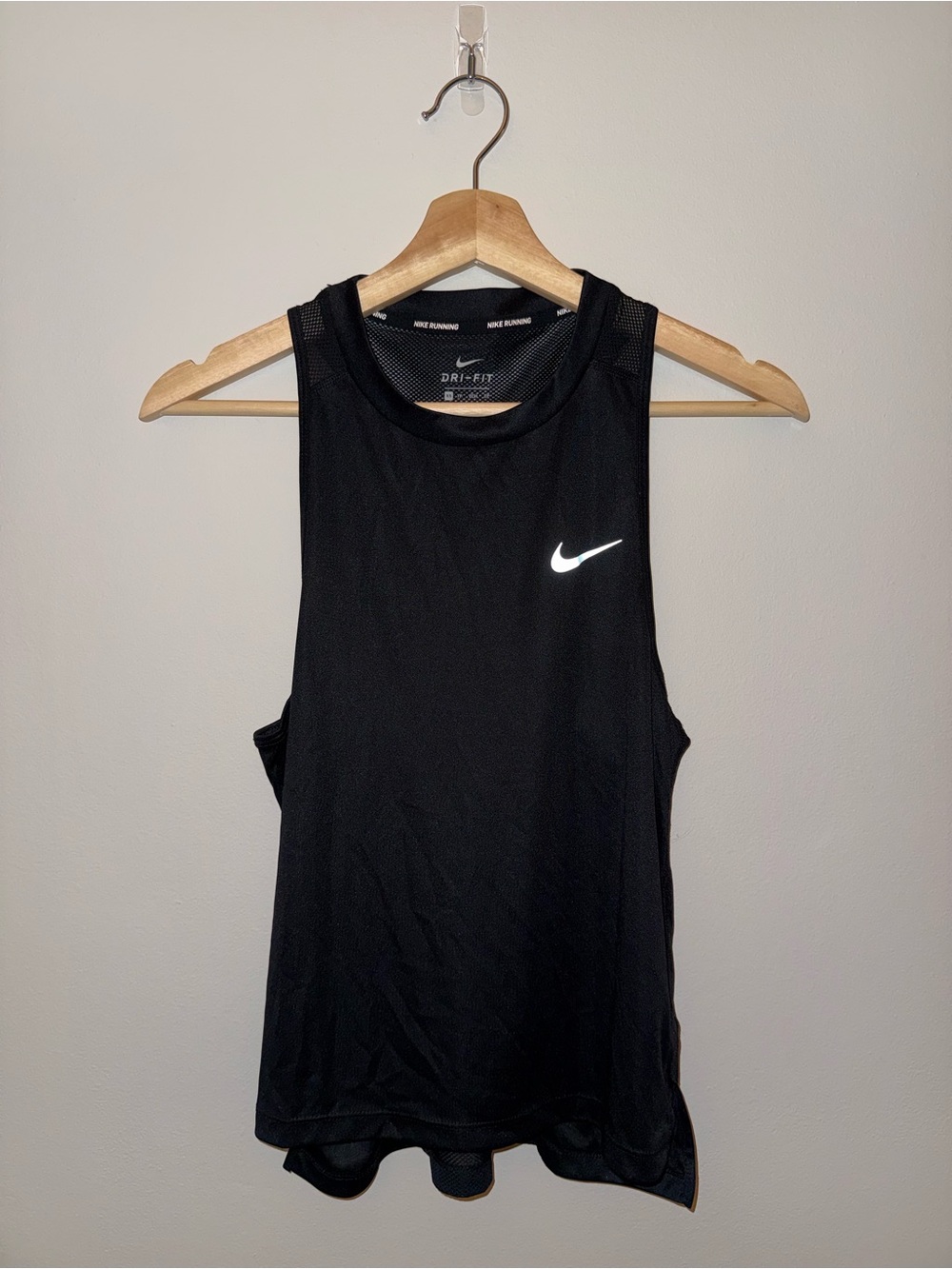 Nike Black Dri-FIT Athletic Tank with White Swoosh